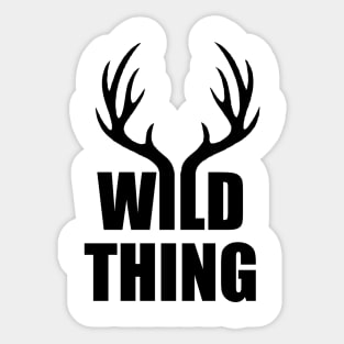 wild thing black Sticker